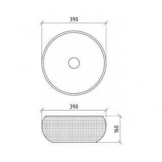 Раковина накладная Boheme Corian серебро 819-SL