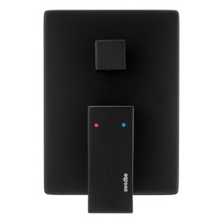 Встраиваемый смеситель Swedbe Platta 5519B подключение на два выхода чёрный