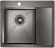 Мойка кухонная Paulmark Alster PM825951-GML левая воронёная сталь
