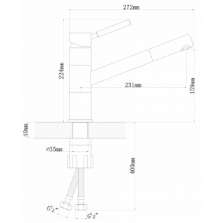 Смеситель для кухни Florentina Фита песочный