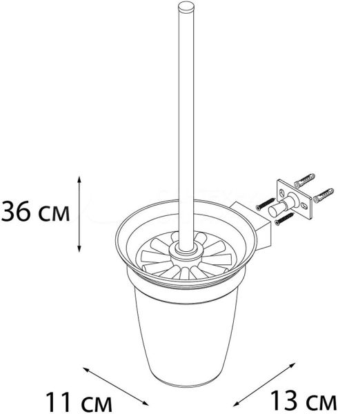 Набор Fixsen Trend Держатель туалетной бумаги FX-97810 + Ершик FX-97813 + Крючок FX-97805-3