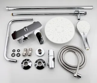 Душевая стойка Frap F2431 хром белый