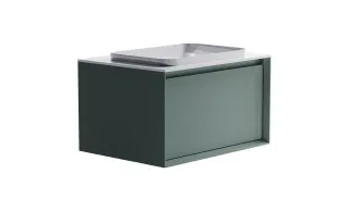Тумба с раковиной Astra-Form Фрейм 4631177713743 70 см зелёный матовый