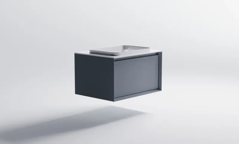 Тумба с раковиной Astra-Form Фрейм 4631177713811 80 см голубой матовый