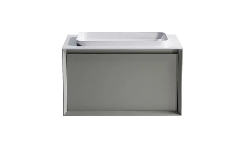 Тумба с раковиной Astra-Form Фрейм 4631177713828 80 см серый матовый
