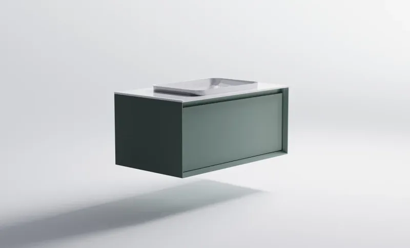 Тумба с раковиной Astra-Form Фрейм 4631177713927 100 см зелёный матовый