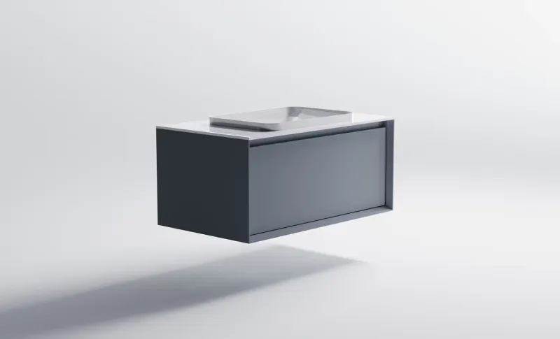 Тумба с раковиной Astra-Form Фрейм 4631177713873 90 см голубой матовый