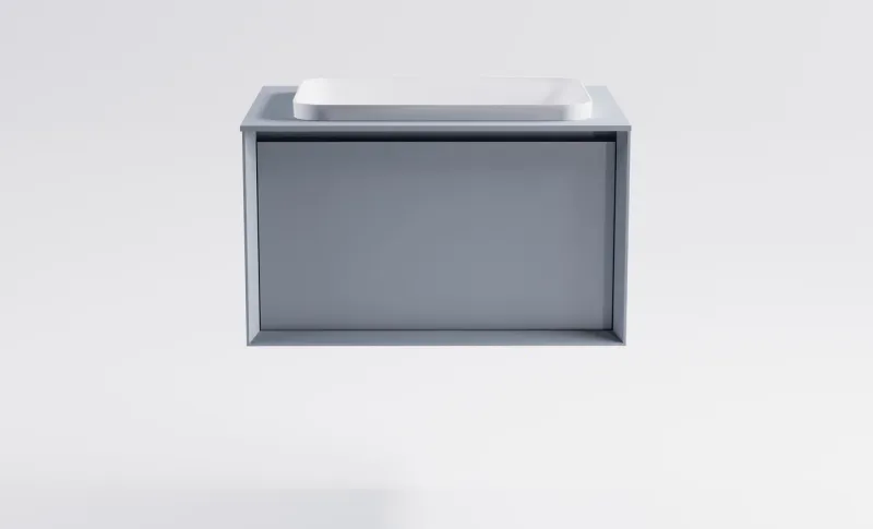 Тумба с раковиной Astra-Form Фрейм 4631177715259 80 см голубой матовый