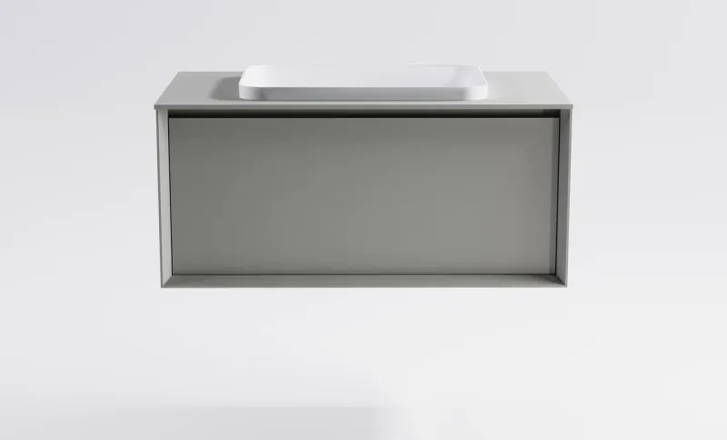 Тумба с раковиной Astra-Form Фрейм 4631177715389 100 см серый матовый