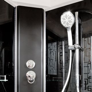 Душевая кабина Deto BМ4510 LED BLACK 100х100х220 см