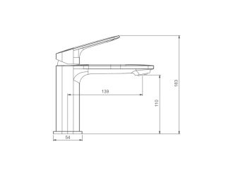 Смеситель для раковины Gappo G1028-9 оружейная сталь