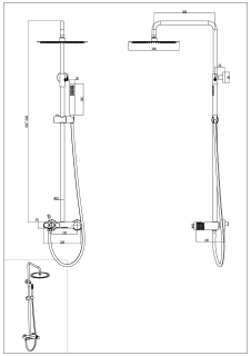 Душевая стойка Boheme Stick Spirale 128-MG.4 золото матовое