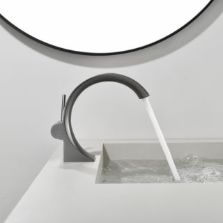 Смеситель для раковины Black&White Gravity 7106GM оружейная сталь