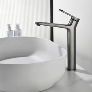 Смеситель для раковины Black&White Gravity 7209GM оружейная сталь