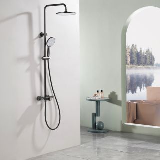 Душевая стойка Black&White Gravity 9104GM оружейная сталь