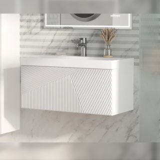 Тумба под раковину подвесная Velvex Edge tp.EDG.9696.80.1Y белый глянец, 80 см