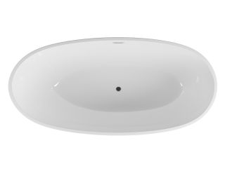 Акриловая ванна Grossman Fly GR-1104MB 170x75см чёрный матовый/белый