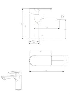 Cмеситель для раковины Grocenberg GB2009 Черный матовый