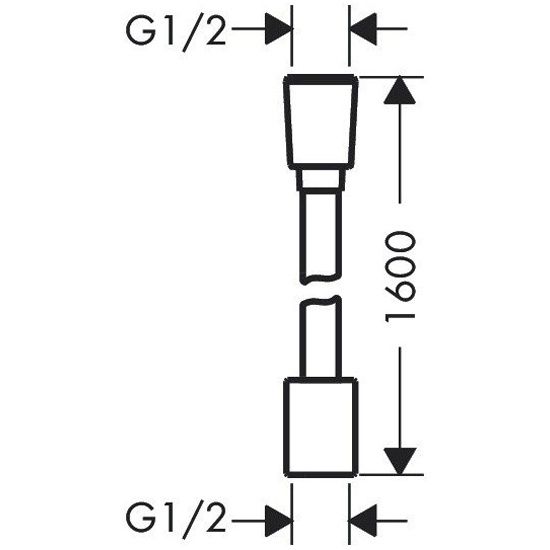 Шланг для душа Hansgrohe 28260340 чёрный хром шлифованный