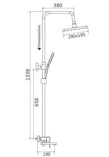 Душевая стойка Shevanik S9636 хром