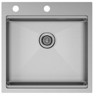 Мойка кухонная Paulmark Kroner-Pro PM705151-BS брашированная нержавеющая сталь