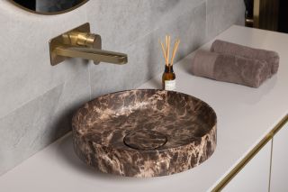 Раковина накладная Armadi Art Sole Corian 801-ED 40 см Emprador