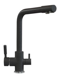 Смеситель для кухни Polygran Высокий дуо чёрный 627505