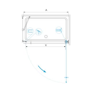 Душевой уголок RGW HO-045B (HO-011B + Z-050-2B + O-204B) 350604578-014 70x80см чёрный