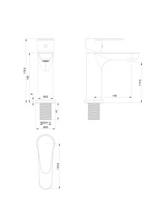 Смеситель для раковины Wonzon & Woghand Alfa WW-A40202-BG брашированное золото
