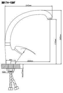 Смеситель для кухни BOOU B8174-10HF хром