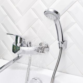 Смеситель для ванны с душем BOOU B8213-46F хром