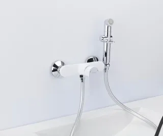 Гигиенический душ со смесителем Gappo G2048-8 белый/хром