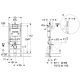 Инсталляция для унитаза Geberit Duofix Delta 458.134.21.2 с клавишей Delta 20, хром