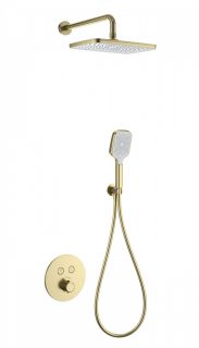 Душевой комплект Wonzon & Woghand WW-D2017-A-BG с термостатом брашированное золото