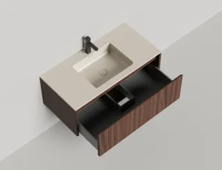 Подвесная тумба Salini Domino 27D210ON 100см шпон/гладкий фасад Onda Plus