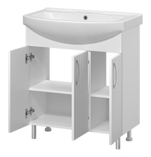 Напольная тумба под раковину Misty Изео 75см белый