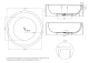 Ванна из искусственного камня Salini Isola S-Sense 101111GRF 200см RAL полностью