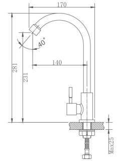 Кран на одну воду Haiba HB4183 сталь
