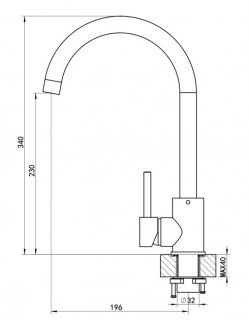 Смеситель для кухни Florentina Юна капучино