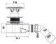 Сифон Bettoserb 125341 для поддона слив 90мм