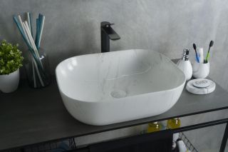 Раковина Gid K397D9 53322 накладная под камень глянцевая 50x40x14