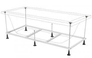 Акриловая ванна Berges Tari с каркасом 170x80см белый 050030