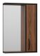 Зеркальный шкаф Misty Кедр 50см правый чёрный/орех