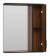 Зеркальный шкаф Misty Кедр 60см правый чёрный/орех