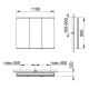 Зеркальный шкаф Keuco Royal Modular 800301111000200 110 см