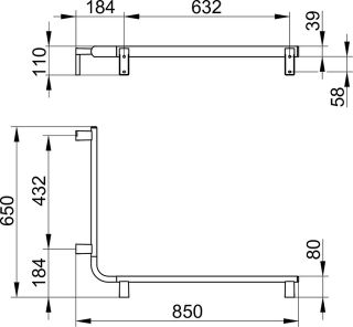 Поручень Keuco AXESS 35011018602 хром