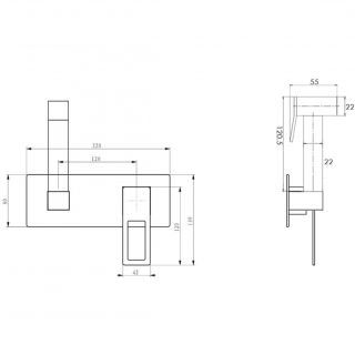 Гигиенический душ со смесителем Boheme Q 147-CRUW.2 хром/синий