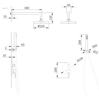 Душевая система ABBER Emotion хром AF8818