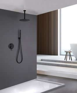 Душевая система ABBER Emotion AF8821B чёрный матовый