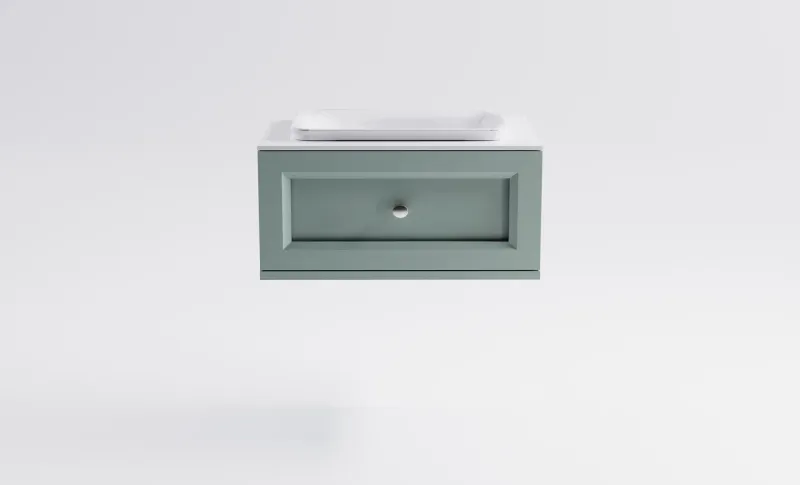 Тумба с раковиной Astra-Form Классик 4631177714047 80 см зелёный матовый